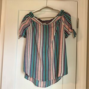 Monteau Multicolor Striped Blouse